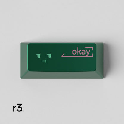 Simple smiley face expression personalized PC metal keycap smiley face customization mechanical keyboard customization keycap