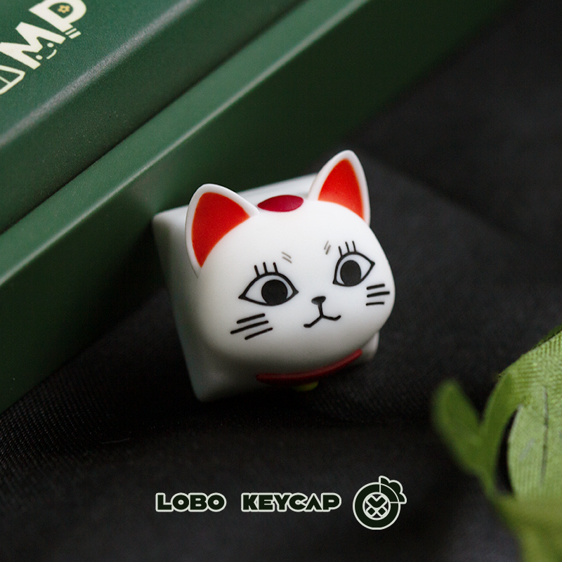 DAN DA DAN， Lucky Cat, multi-color resin personalized keycaps, handmade creative anime and game character peripheral keycaps