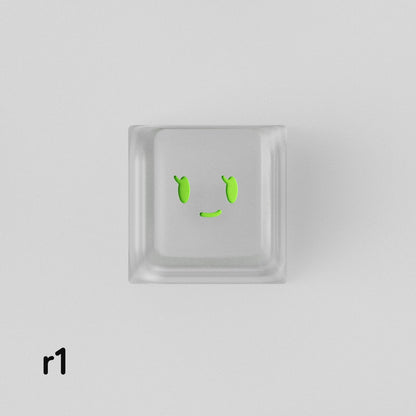 Simple smiley face expression personalized PC metal keycap smiley face customization mechanical keyboard customization keycap