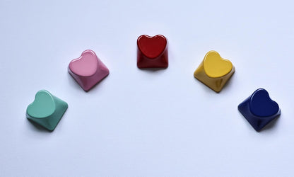 Love aluminum alloy keycaps, metal shaped personalized keycaps, metal baked paint, CNC machining, customized mechanical keyboard decoration keycaps