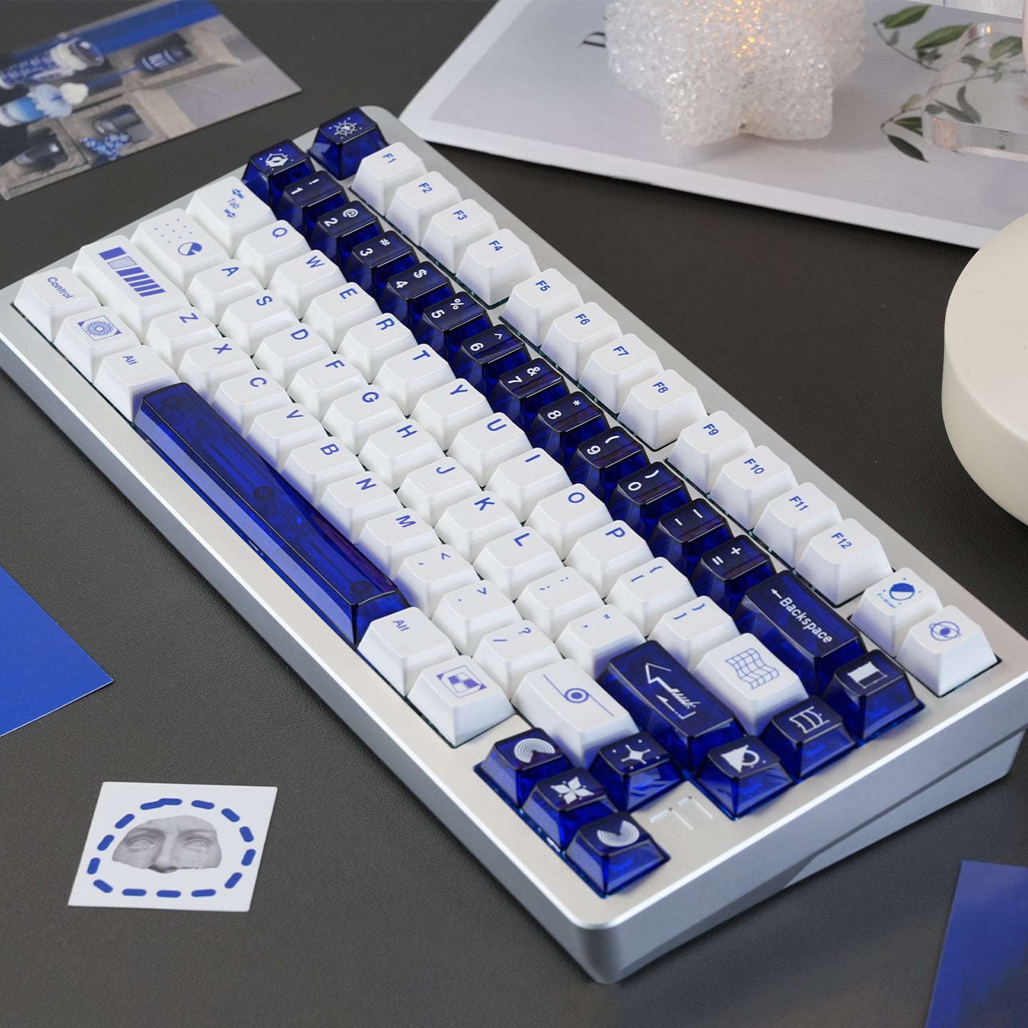 Original Design &quot;Geometry&quot; Theme Mechanical Keyboard Keycap Complete Set PBT Thermal Sublimation Original Factory Highly Personalized Keycap Set