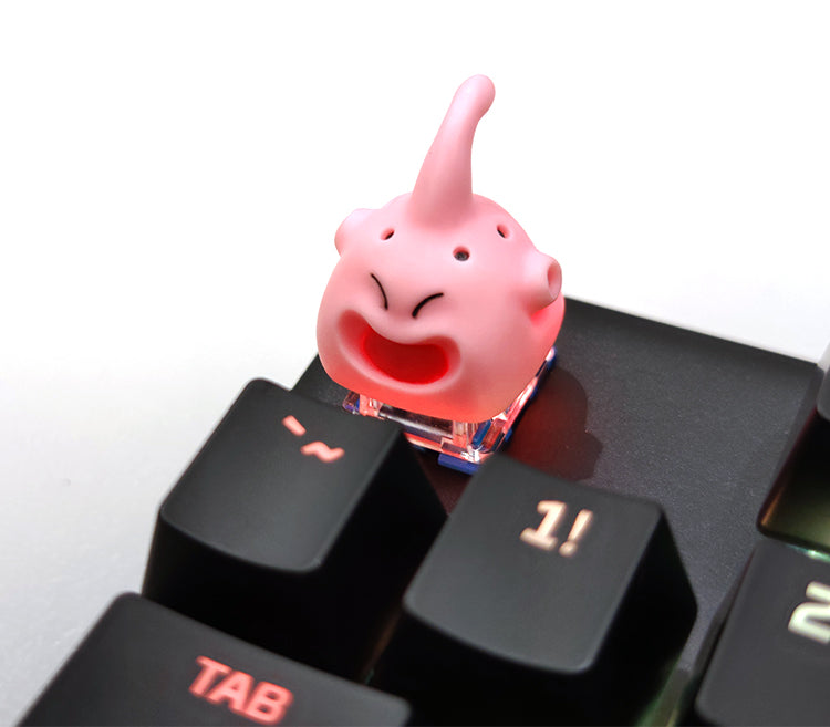 Dragon Ball，Majin Buu， Resin molded personalized keycaps, mechanical keyboard decorative keycaps, cartoon character keycaps.