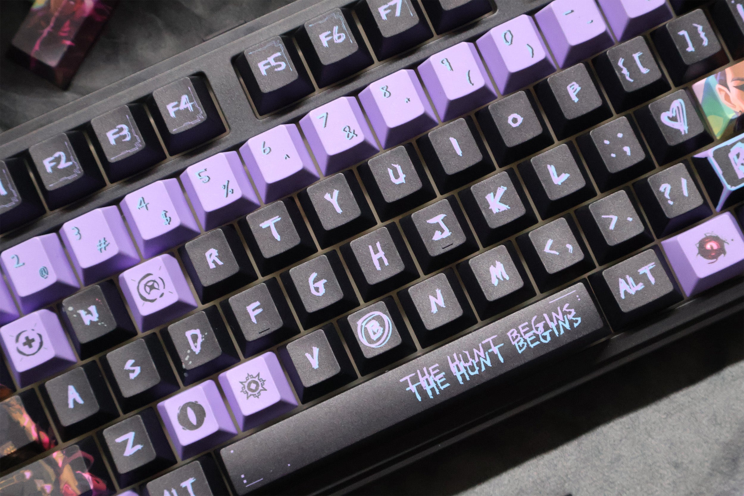 VALORANT, Vampire themed keycap anime game culture creativity peripheral mechanical keycap five sided thermal sublimation PBT material personalized keycap set