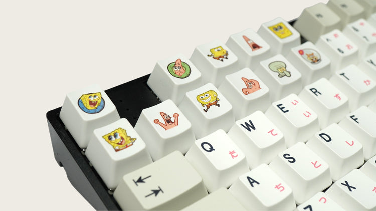 SpongeBob SquarePants, Heat Sublimation Personalized Pattern 1U, PTB Material Personalized Decorative Keycap Set