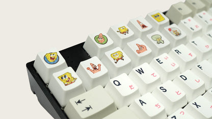 SpongeBob SquarePants, Heat Sublimation Personalized Pattern 1U, PTB Material Personalized Decorative Keycap Set