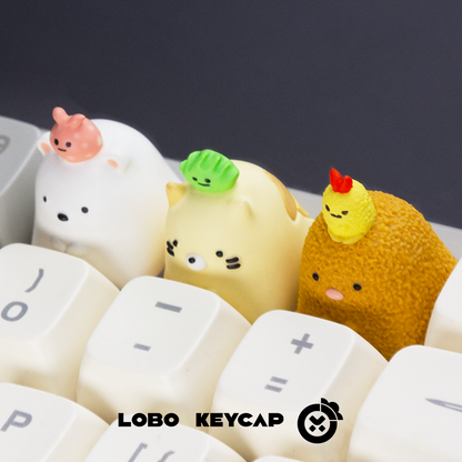 Corner Biological Personality Resin Art Keycaps Mechanical Keyboard Keycaps