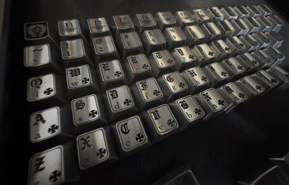 Chrome Hearts theme, metal personalized keycap set, trendy and fashionable keycap set.