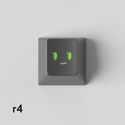 Simple smiley face expression personalized PC metal keycap smiley face customization mechanical keyboard customization keycap
