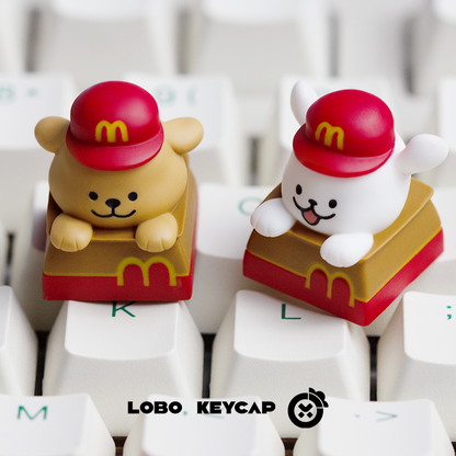 Maltese, multi-color resin personalized keycaps, translucent resin creative art handmade keycaps.