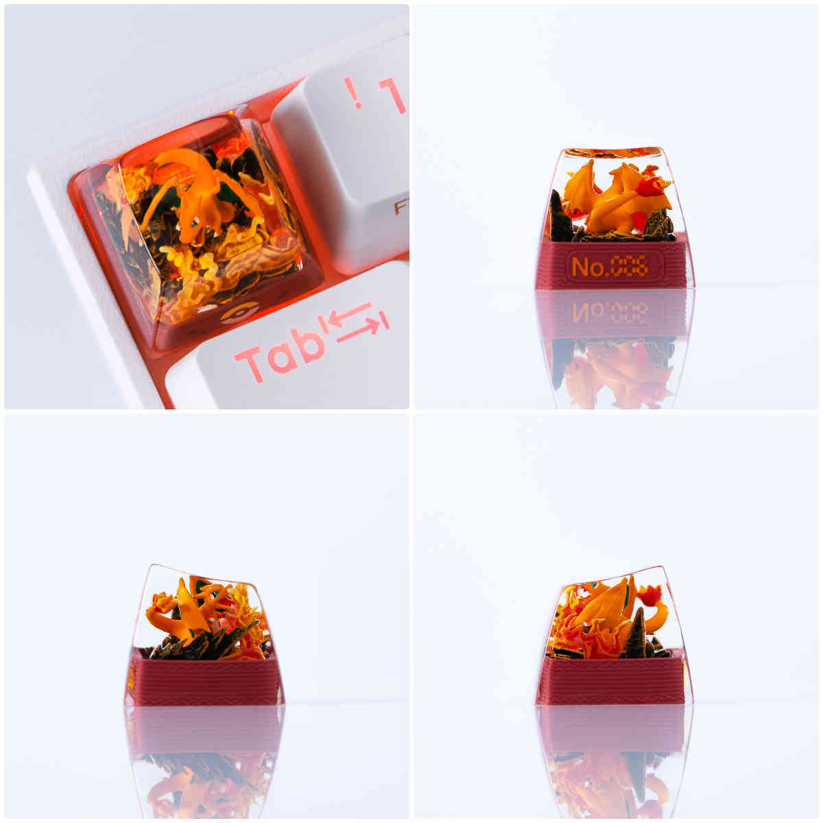 Pet Pok é mon Collection, Crystal Drops of Glue Material Artisankeycaps, Anime, Game, Culture, Creativity, Peripheral Decoration, Personalized Keycaps