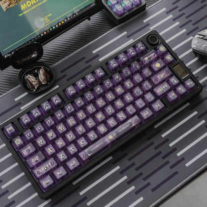 Original design Harry Potter purple PC semi transparent mechanical keyboard personalized keycap set factory height