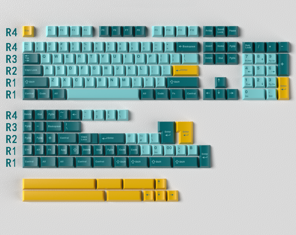 Retro game console theme color matching, ABS two-color molding complete set, small complete set, original factory translucent, original factory height keycap set