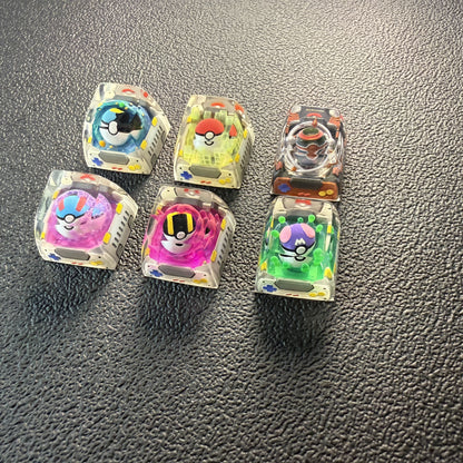 Pok é mon, Pok é Ball series, Crystal drops of glue material personalized keycaps artisankeycaps decorative keycaps