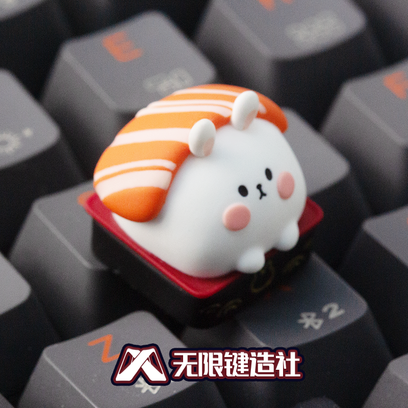 Sushi Rabbit Cute Keycaps Original Personalized Custom Resin Mechanical Keyboard Keycaps
