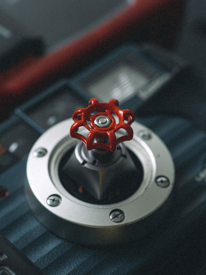 Industrial style keycap valve switch can rotate, aluminum alloy material personalized keycap, metal retro decorative keycap