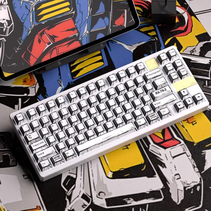 Gundam Theme Series Keycap Set, PBT Material Thermal Sublimation Process, Mechanical Keyboard Keycap Set.