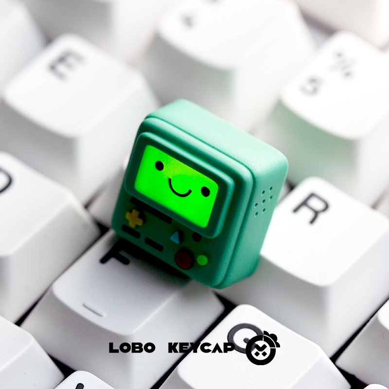 Adventure Time, BMO robot, multi-color resin personalized keycaps, anime and game co branded cultural and creative keycaps