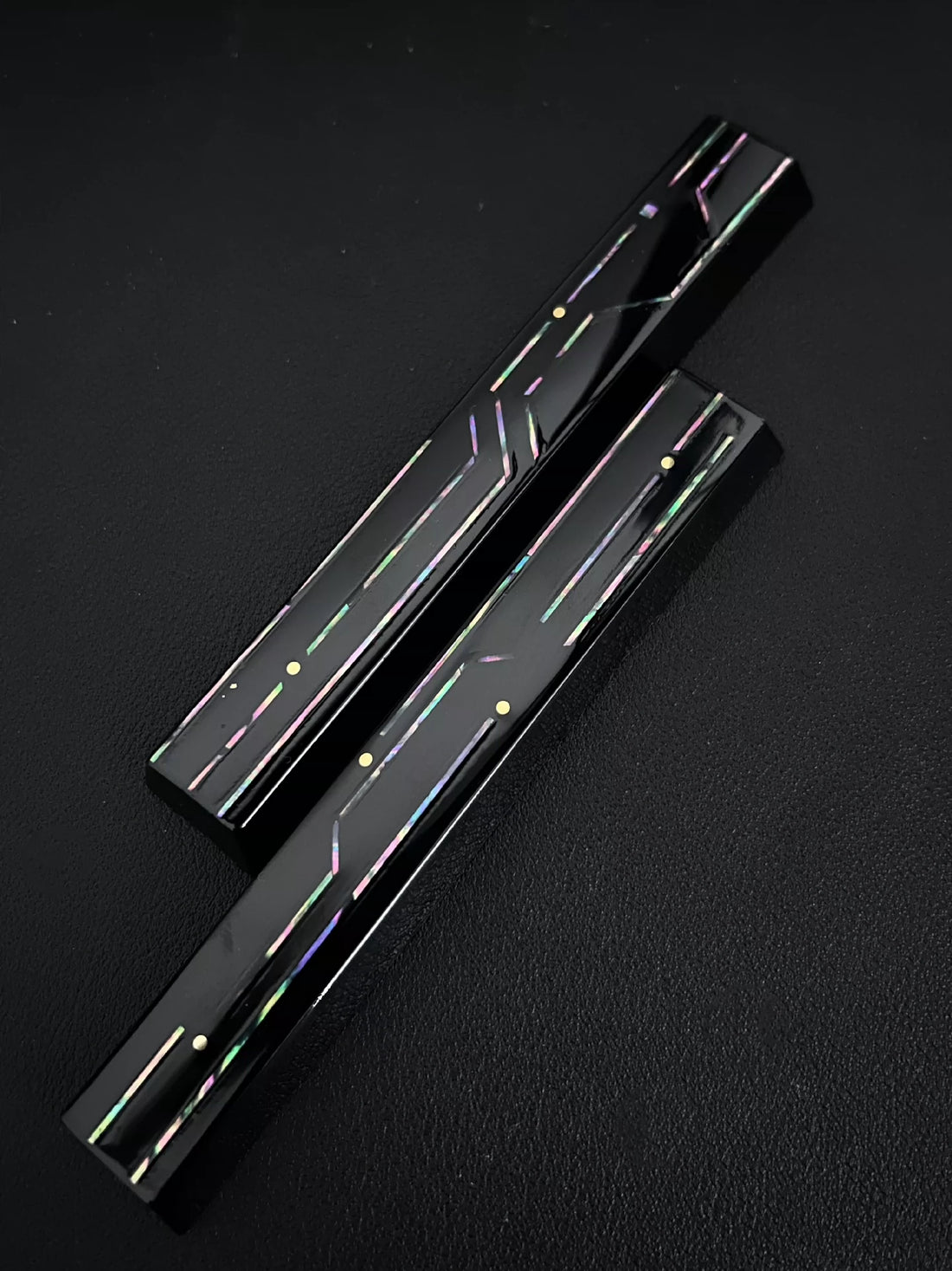 Chinese lacquer, mother of pearl circuit keycaps, Gexing keycaps, 6.25U space decoration keycaps