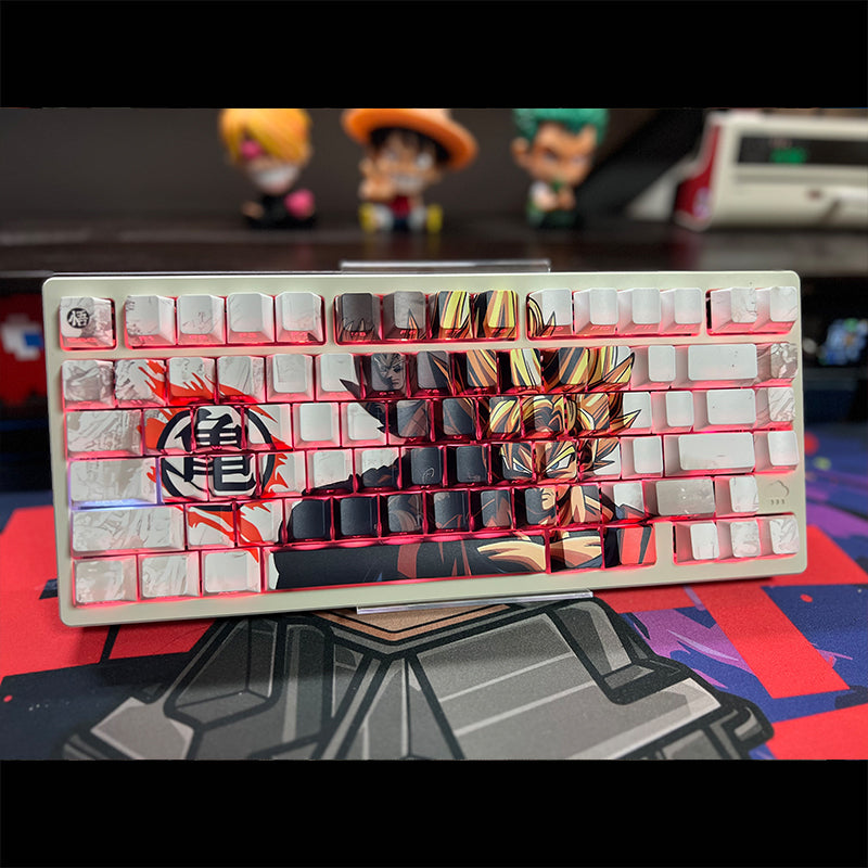 Dragon Ball theme, Son Goku, PBT material five sided sublimation, anime game series personalized set, decorative keycaps