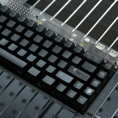 Underground World Fog Transparent Mechanical Keyboard Keycaps PC Material UV Printing Original Factory Height Keycaps