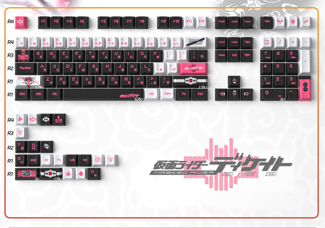 Masked Rider theme mechanical keyboard keycap animation peripheral anime PBT heat sublimation original factory height suit keycap