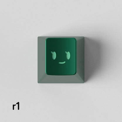 Simple smiley face expression personalized PC metal keycap smiley face customization mechanical keyboard customization keycap
