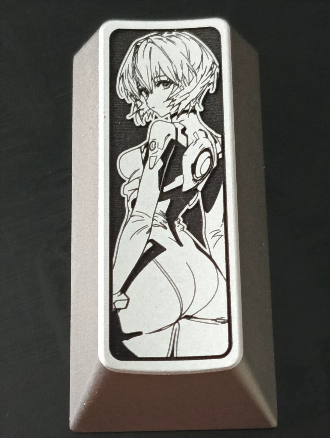 EVA, Ayanami Rei, 2U Pad Enter, Vertical Enter Zinc Alloy Personalized Keycaps, Anime Game Culture Creative Personalized Metal Decorative Keycaps