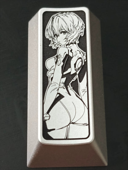 EVA, Ayanami Rei, 2U Pad Enter, Vertical Enter Zinc Alloy Personalized Keycaps, Anime Game Culture Creative Personalized Metal Decorative Keycaps