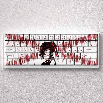 Tokisaki Kurumi keycaps DATE A LIVE theme factory high PBT five sided heat sublimation adaptation 60 65 68