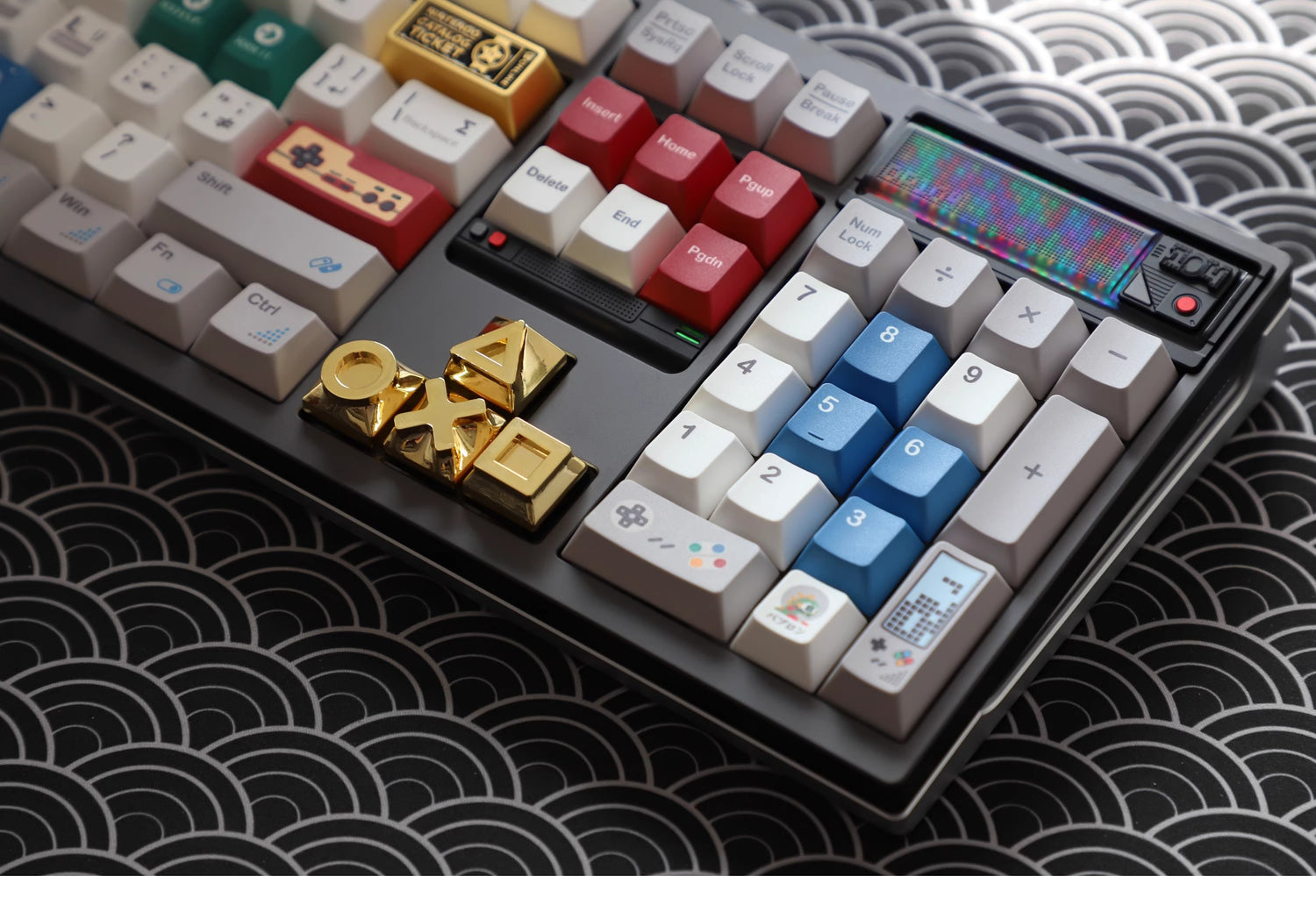 Metal keycaps, game console themed keycaps, mechanical keyboards, personalized keycaps, all metal game console keycaps, decorative keycaps