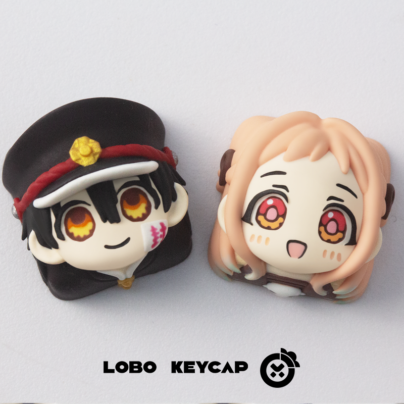 Toilet-bound Hanako-kun， Multi colored resin molded personalized keycaps, keyboard decorative keycaps