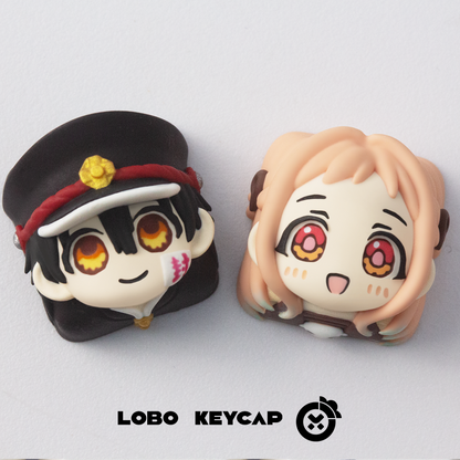 Toilet-bound Hanako-kun， Multi colored resin molded personalized keycaps, keyboard decorative keycaps