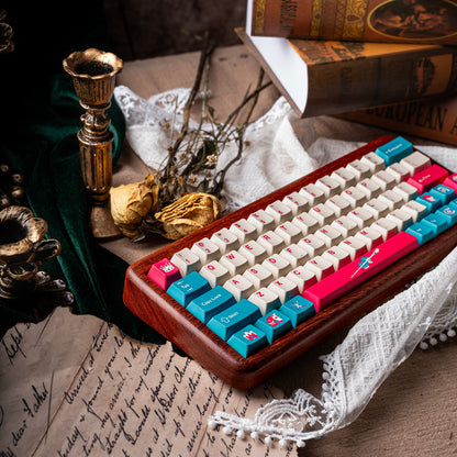 Princess and Knight themed keycaps for girls, cute original factory high pbt material, five sided heat sublimation compatible mechanical keyboard