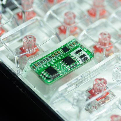 Circuit board design personalized keycaps Crystal drops of glue sealing circuit board decorative keycaps