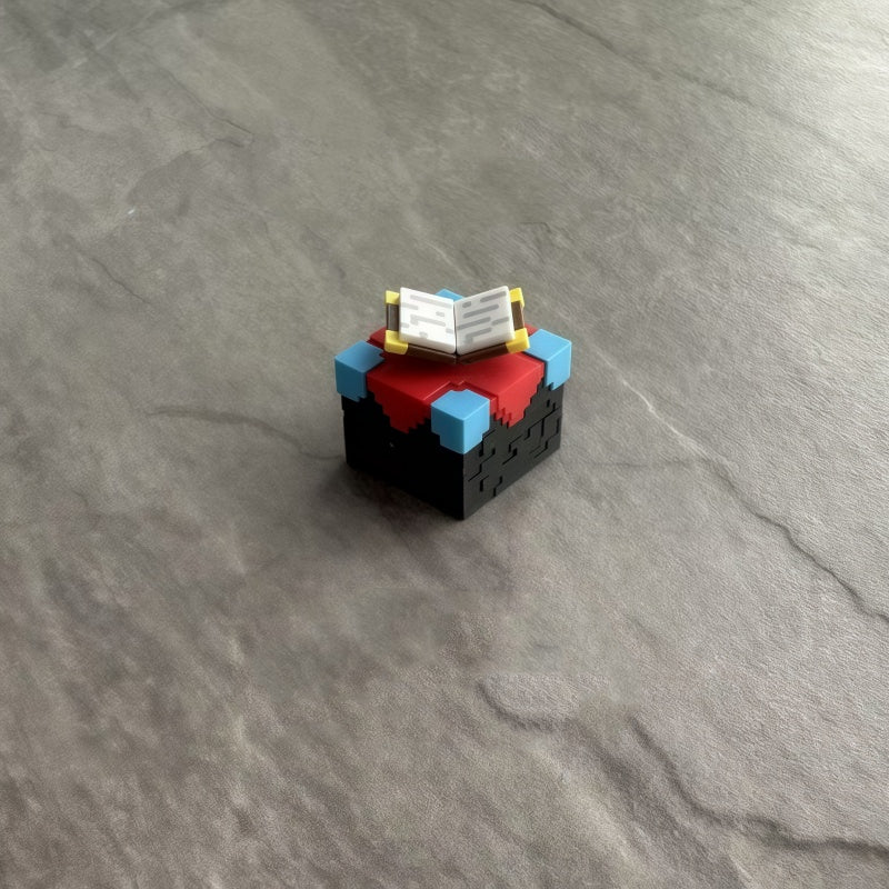 Minecraft creative enchanting table keycaps can rotate, mechanical keyboard personalized keycaps