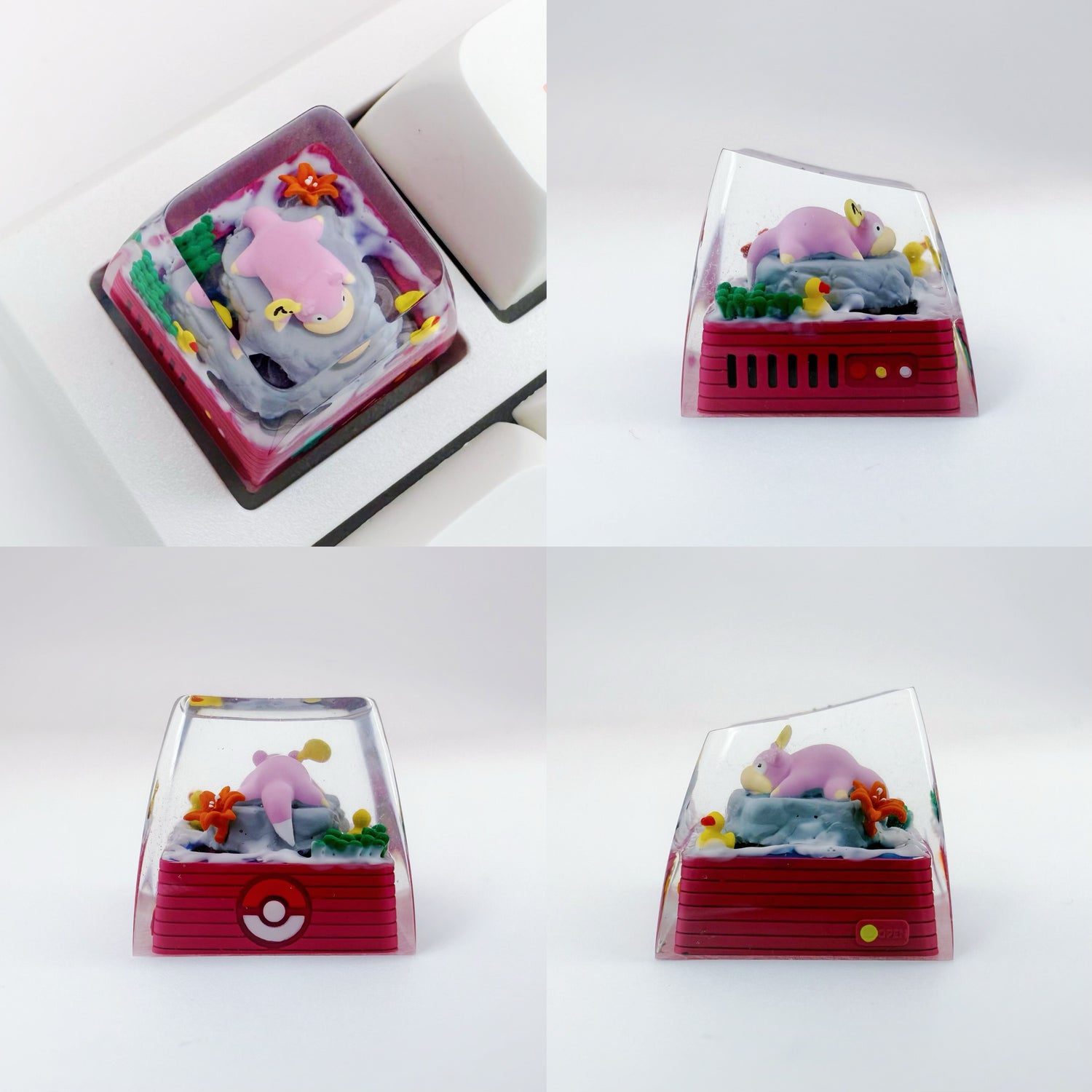 Pet Pok é mon Collection, Crystal Drops of Glue Material Artisankeycaps, Anime, Game, Culture, Creativity, Peripheral Decoration, Personalized Keycaps
