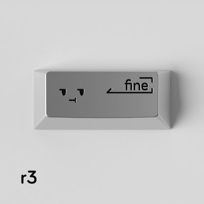 Simple smiley face expression personalized PC metal keycap smiley face customization mechanical keyboard customization keycap