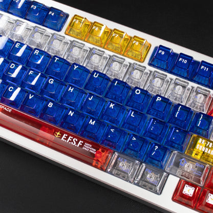 GUNDAM theme, original factory high PC transparent mechanical keyboard keycap UV printing creative personalized keycap set