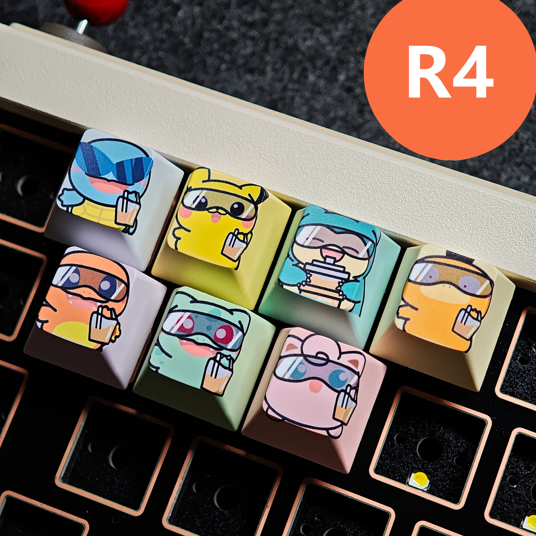 Thermally sublimated personalized keycaps, PBT material resin personalized mechanical keyboard artistic creative keycaps