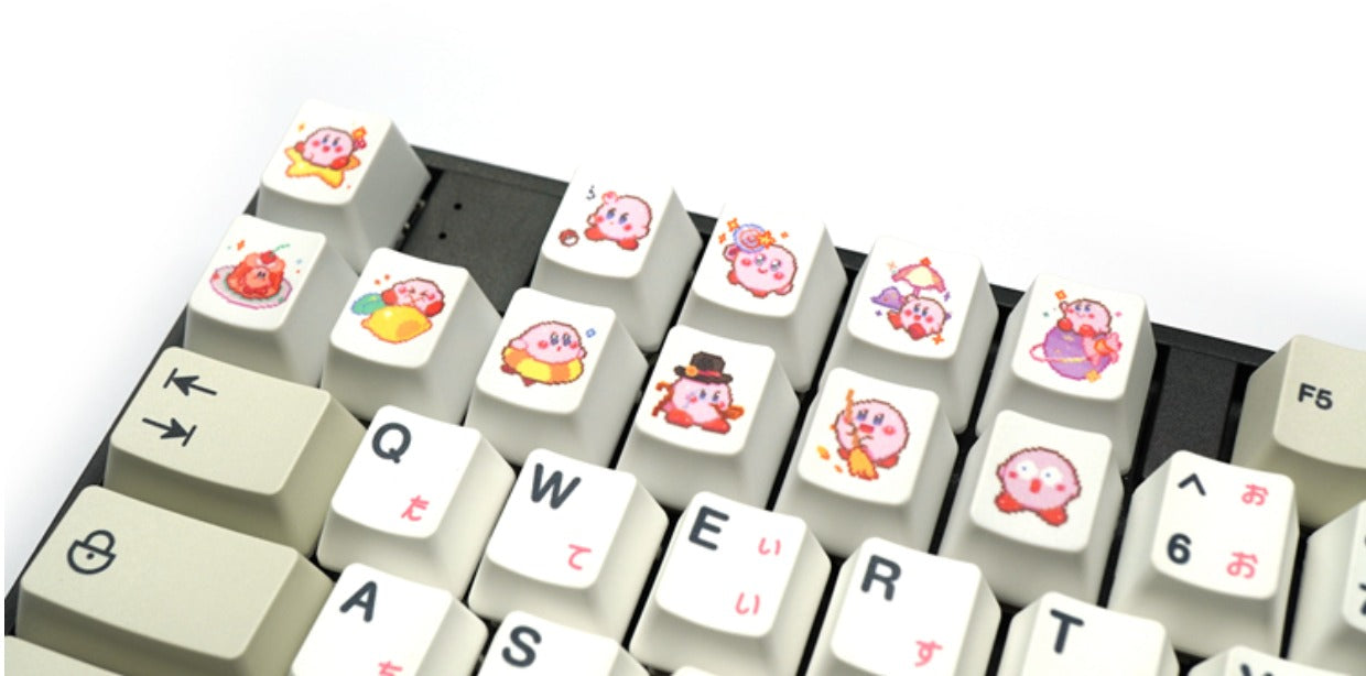 Star Kirby, Heat Sublimation Personalized Pattern 1U, PTB Material Personalized Decorative Keycap Set