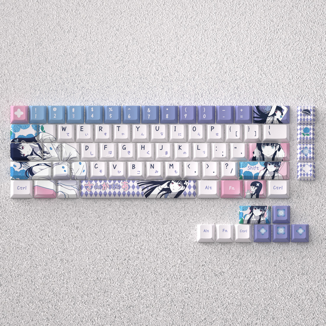 Sanka Rea Theme, Anime Game Creative Personalized Keycap Set PBT Material Original Factory Height Sublimation Printing