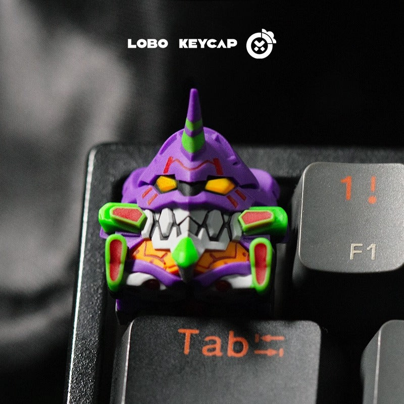 EVA， Mech series, multi-color resin personalized keycaps, creative handmade keycaps for anime and gaming peripherals