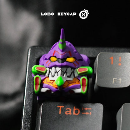 EVA， Mech series, multi-color resin personalized keycaps, creative handmade keycaps for anime and gaming peripherals