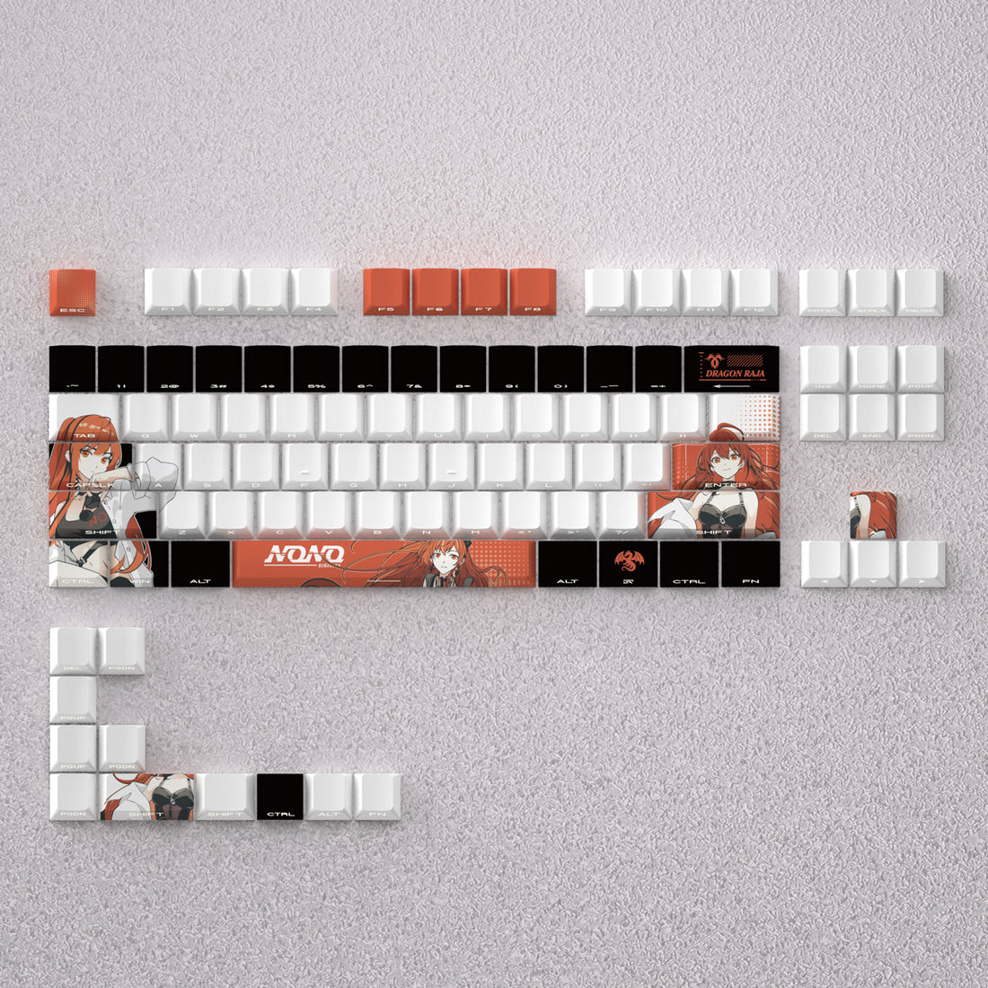 Dragon Witch Nono, Anime Game Creative Personalized Keycap Set PBT Material Original Factory Height Sublimation Printing