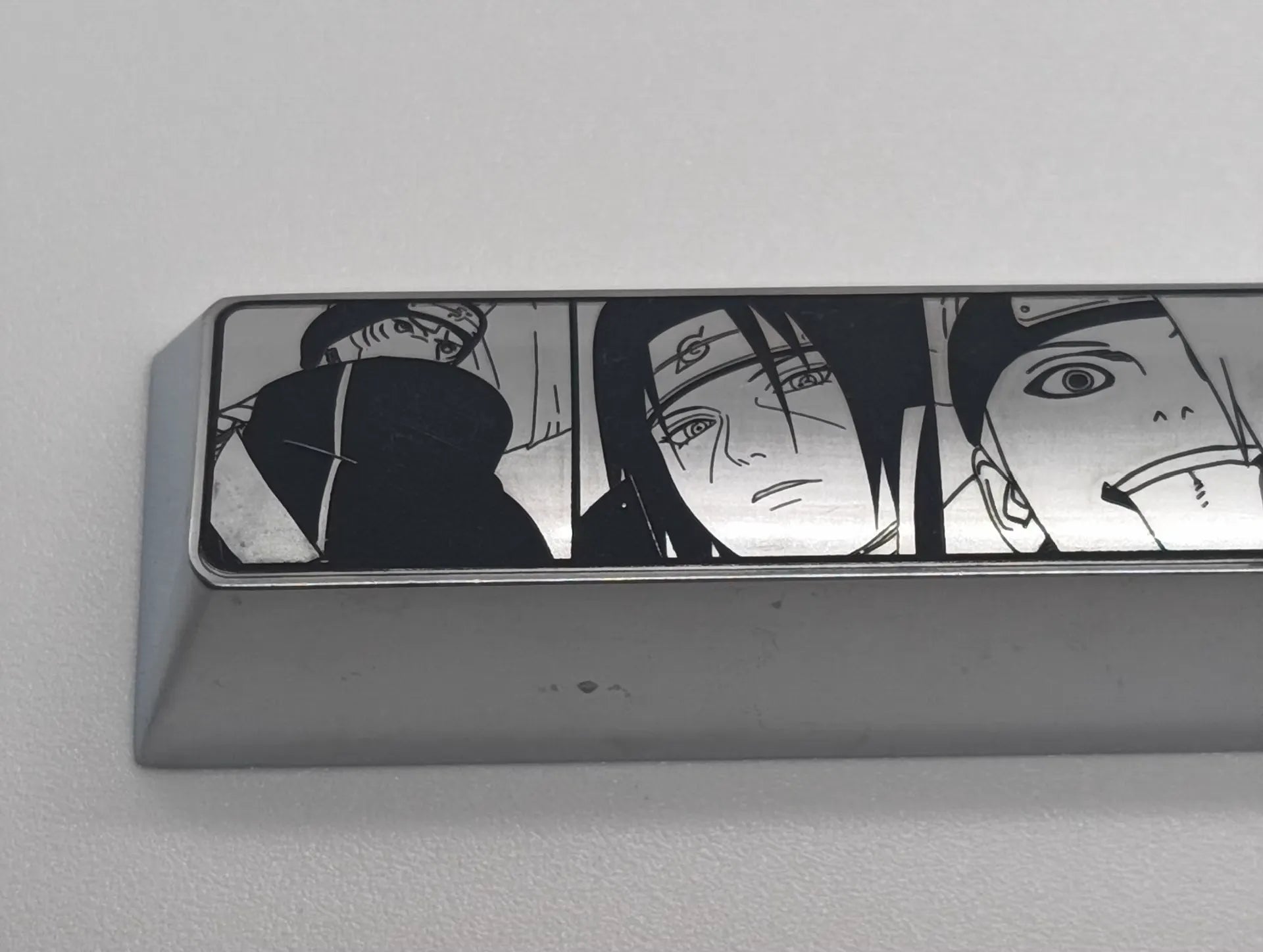 Naruto, Akatsuki member, metal space personalized keycaps, anime game character peripheral decorative keycaps.