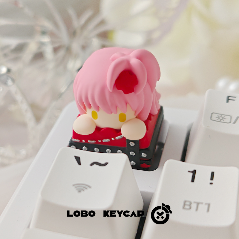 Amulet Ange multi-color resin molding, personalized keycaps for anime and game characters, resin craftsman keycaps