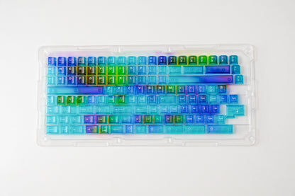 Gradient transparent PC material fog transparent keyboard keycaps customized ai3D technology factory height