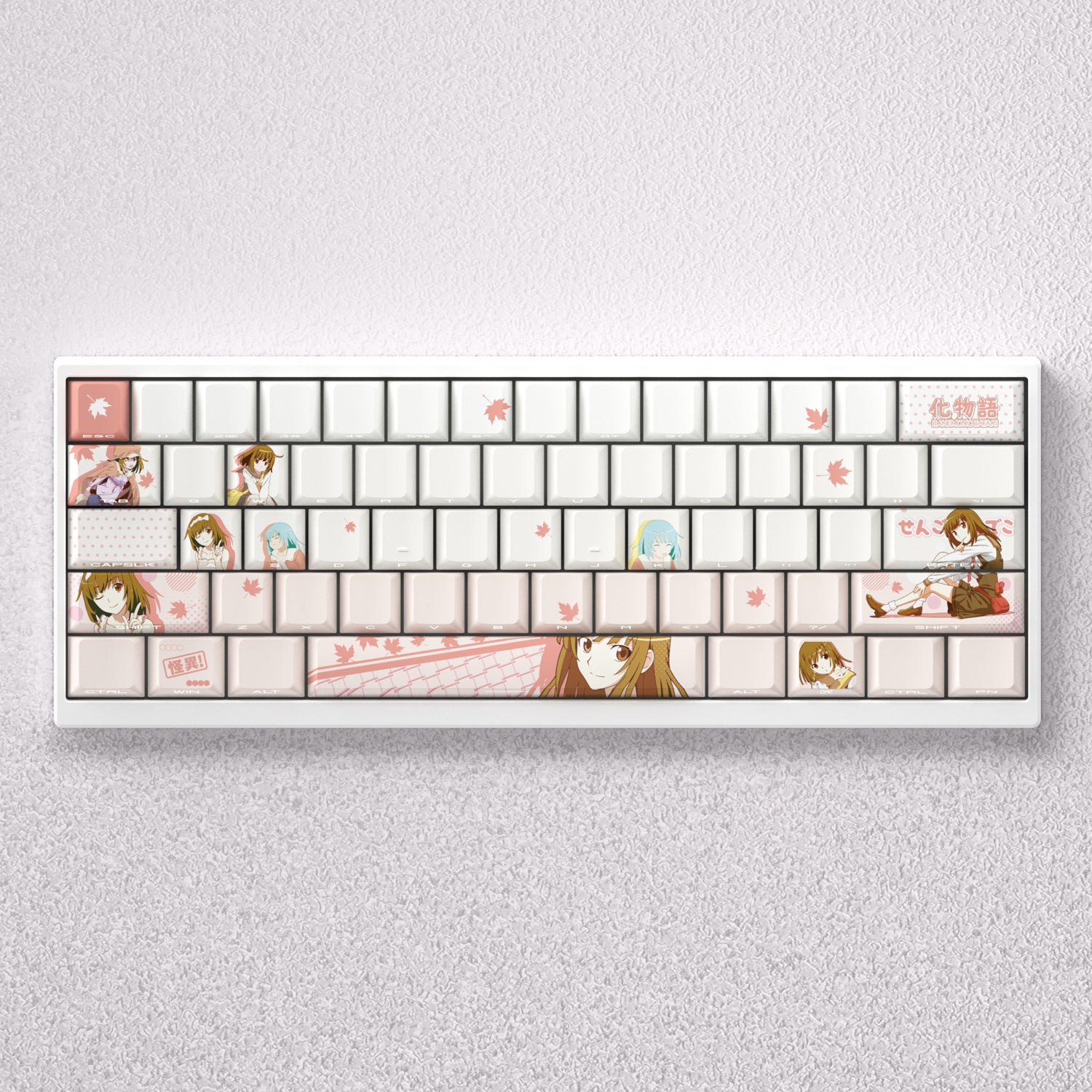 Monogatari series themed keycaps, Sengoku Nadeko anime game creative personalized keycap set PBT material factory height Sublimation printing