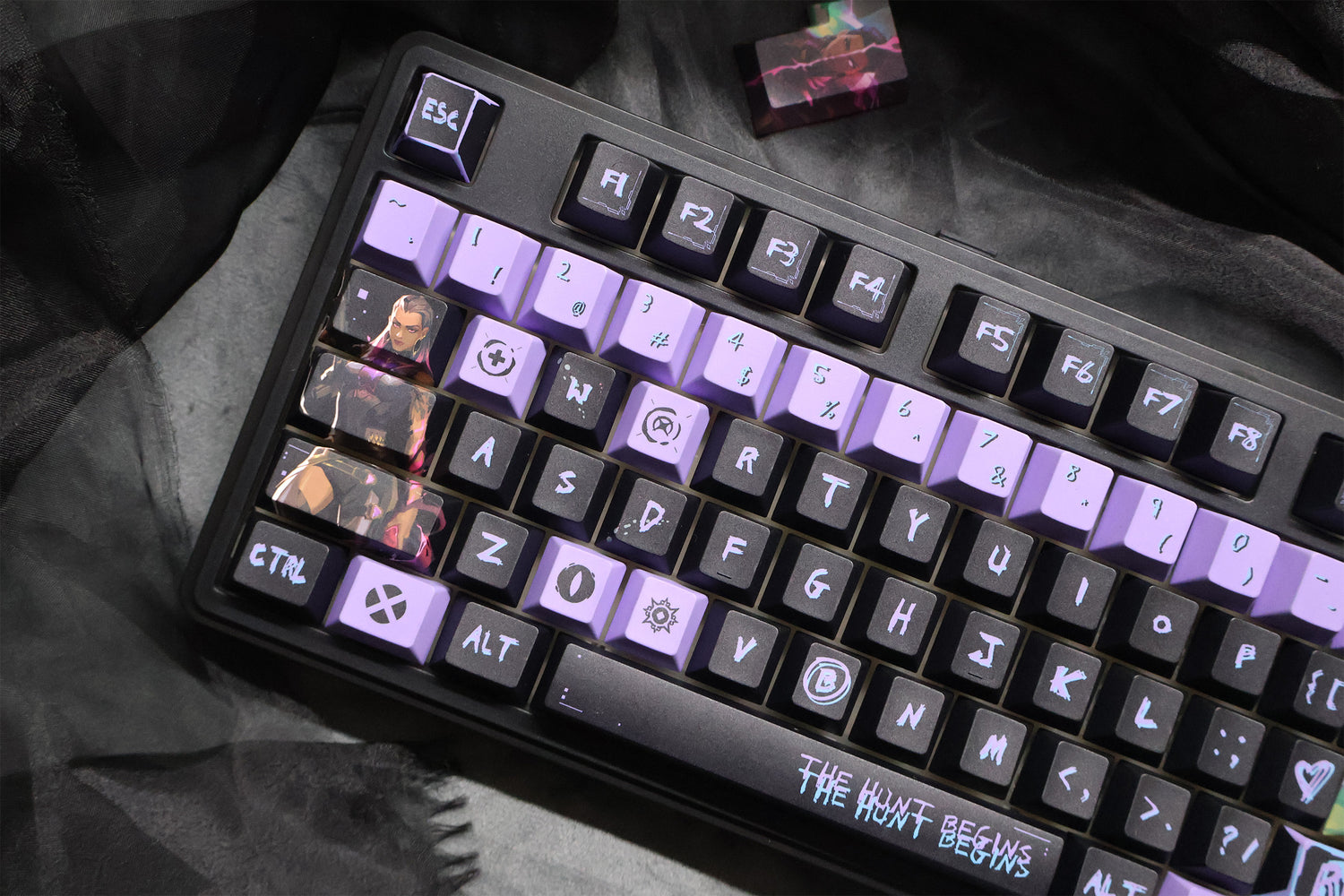 VALORANT, Vampire themed keycap anime game culture creativity peripheral mechanical keycap five sided thermal sublimation PBT material personalized keycap set
