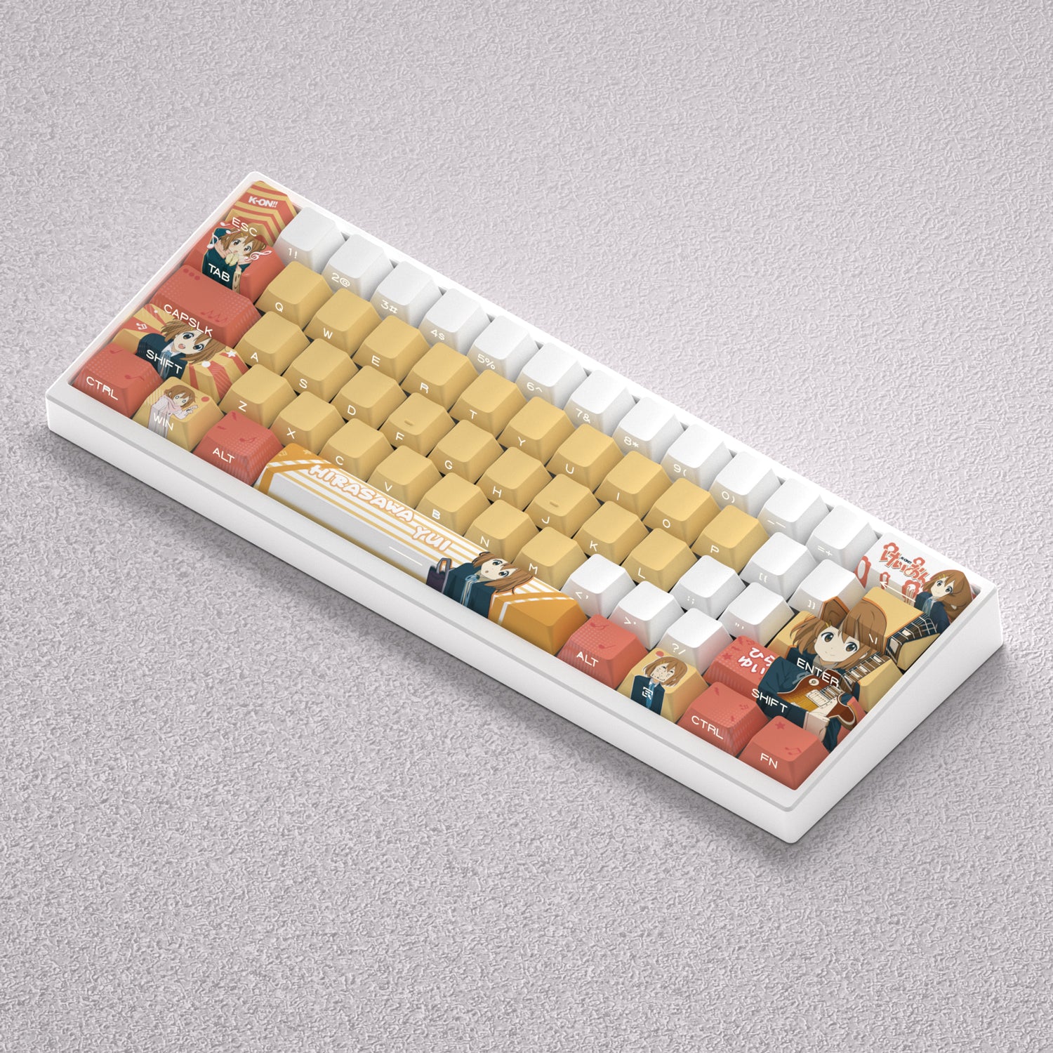 K-ON！ 、 K-ON！ Theme keycaps, Hirasawa Yui anime game creative personalized keycap set PBT material factory height Sublimation printing